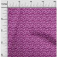 thumbnail image 2 of oneOone Cotton Silk Fuschia Pink Fabric Leaf Diy Clothing Quilting Fabric Print Fabric By Yard 42 Inch Wide, 2 of 4