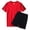 Red, variant on ibiyuan Womens Lounge Sets 2 Piece Outfits Women's Summer Quick-Dry Athletic Short Sleeve Top and Shorts Two Piece Set for Outdoor Sports Running Casual Wear