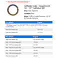 thumbnail image 2 of Fuel Sender Gasket - Compatible with 1962 - 1971 Ford Galaxie 500 1963 1964 1965 1966 1967 1968 1969 1970, 2 of 2