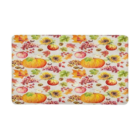 Pop Thanksgiving Fruits And Vegetables Pumpkin Front Door Mat