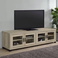 thumbnail image 2 of Sachin 4-door Engineered Wood 79-inch TV Stand Distressed Pine, 2 of 11