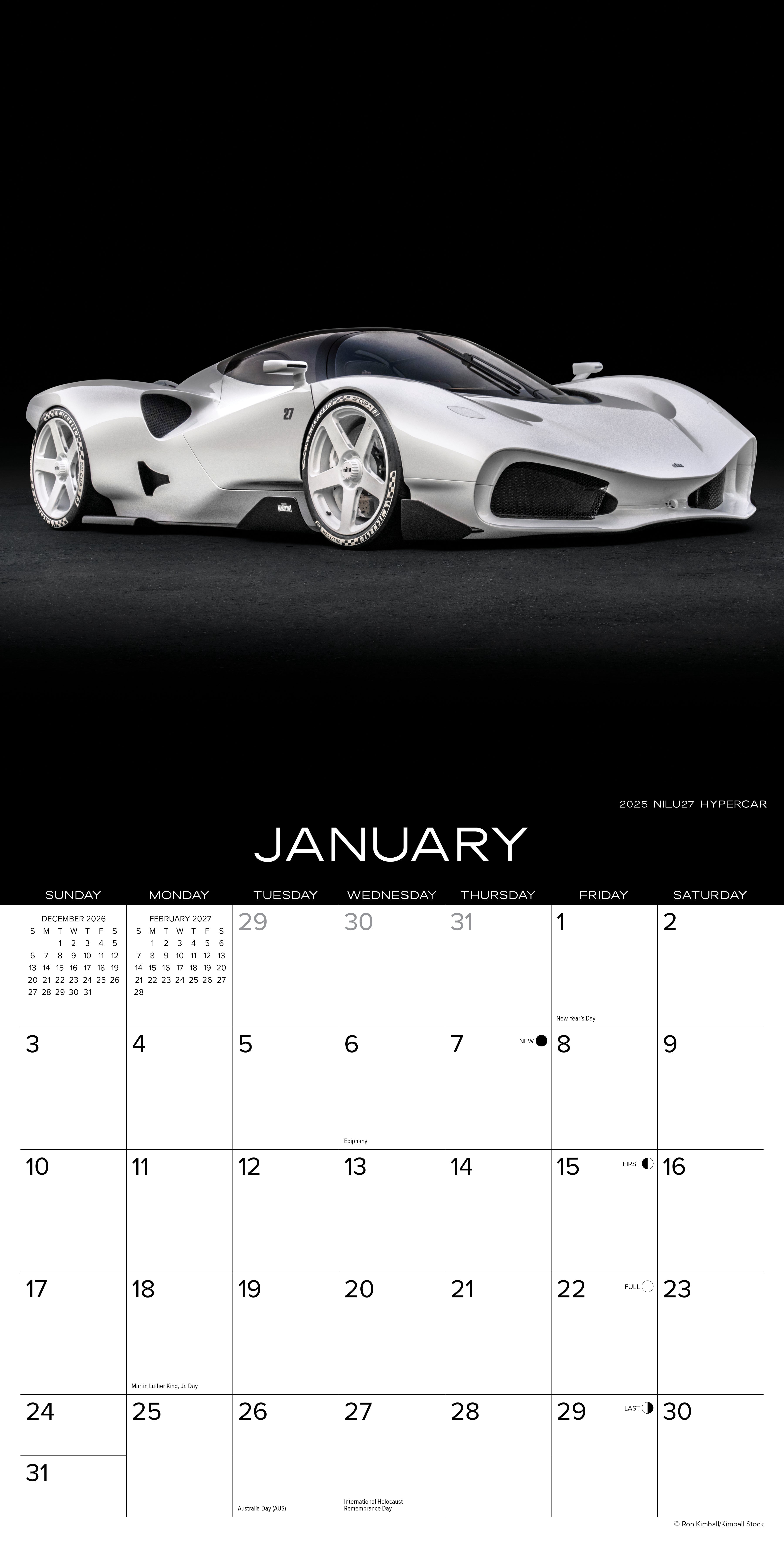 Willow Creek Press, Dream Cars 2027 Wall Calendar