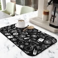 thumbnail image 2 of Decorative Diatom Mud Coffee Mat - 19.5x12in, High Absorbency for Coffee Maker & Espresso Machine Spills, Coffee Drying Mat Attractive Typography Print, Perfect for Countertop Protection, 2 of 7