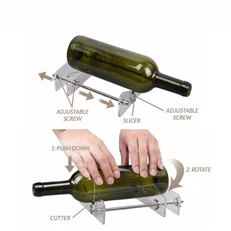 DIY Glass Bottle Cutter, & Round Bottle Cutting Machine, Wine Bottles And  Beer Bottles Cutter Tool With Accessories Tool Kit（Upgrade Version）