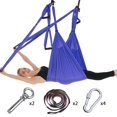 thumbnail image 1 of Full Set 6 Handles Anti-gravity Aerial Yoga Ceiling Hammock Flying Swing Trapeze Yoga Inversion Device Home GYM Hanging BeltWhite He Qiyong unisex, 1 of 1