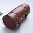 thumbnail image 6 of Sensethe Motorcycle Handlebar Bag Waterproof PU Leather Cruiser Pack Car Head Bag Tool Package Holder (Brown), 6 of 6
