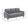 thumbnail image 2 of OakvillePark Mapleholt Corduroy Sofa, Gray, 2 of 7