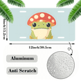 thumbnail image 2 of 1 Pcs 2D Flat License Plate Covers & Frames, Frog under Mushroom For Decorative Front, Waterproof For Decoration Aluminum License Plate Covers & Frames Cover For Men Women, 12" X 6", 2 of 7