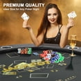 thumbnail image 7 of RayChee Round Poker Table Foldable, Folding Texas Holdem Table, 6 Players Portable Casino Card Game Table w/Water-Resistant Cushioned Rail and Stainless Steel Cup Holders (Black, 46 Inch), 7 of 7