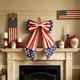 thumbnail image 5 of Lazo decorativo con estampado de estrellas rojas, blancas y azules para fiestas del Día de la Independencia y adornos para puertas: lazo de tela hecho a mano para coronas, repisas de chimenea y, 5 of 6