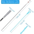 thumbnail image 2 of Drain Clog Remover Tool 35inch Sewer Cleaning Hook Stainless Steel & 3pcs 20inch PP Unclog Sink Blue Sewer Hair Drain Cleaner Tool Sink Unclogger for Toilet Bathtub Sewer, 2 of 5