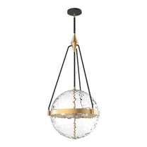 PD406418BGWC-Alora Lighting-Harmony - 4 Light Pendant-35.75 Inches Tall and 17.5 Inches Wide-Brushed Gold Finish-Clear Water Glass Color