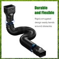 thumbnail image 4 of 2pcs Downpipe Rain Gutter Extension Flexible Downspout Extender Diverter Extends From 21" To 60" Screws Drain Pipe, 4 of 8