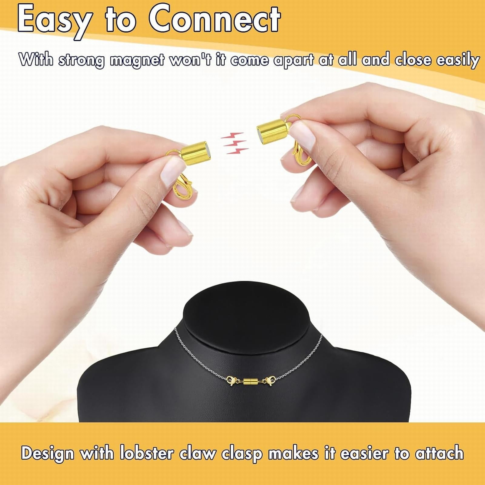 Clearance Handmade buttons under $7,20 Pack Necklace Clasps And Closures. Necklace Jewelry Extender With Strong Magnet. Necklace Clasp For Jewelry Necklace Bracelet Making. Gold And Silver Plat