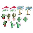 thumbnail image 1 of Parches de plantas para planchar, 12 parches bordados para vestido, aspecto de algodón, parches de costura fáciles de planchar, paquete de ropa, 1 of 14