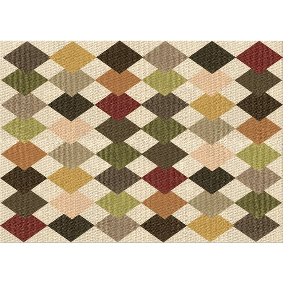 Ahgly Company Indoor Rectangle Patterned Saddle Brown Area Rugs, 8' x 10'