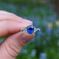 thumbnail image 2 of SOLITAIRE JEWELS 2.00Ct Oval Sapphire Diamond Solitaire Engagement Ring Solid 10k White Gold, 2 of 5