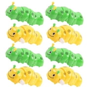 8Pcs Wind-up Caterpillar Plaything Children Educational Plaything (Random Color)