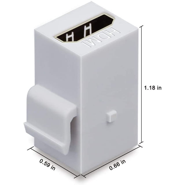 Victek 10-paquete HDMI Keystone femenino a acoplador femenino para placa de pared-blanco, HD-9523