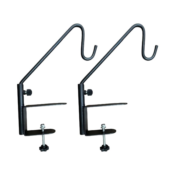 2 Piece Strong Deck Railing Hook Deck Mount Bird Feeders Hanger for Bird Feeders Pan & Outdoor Decorations