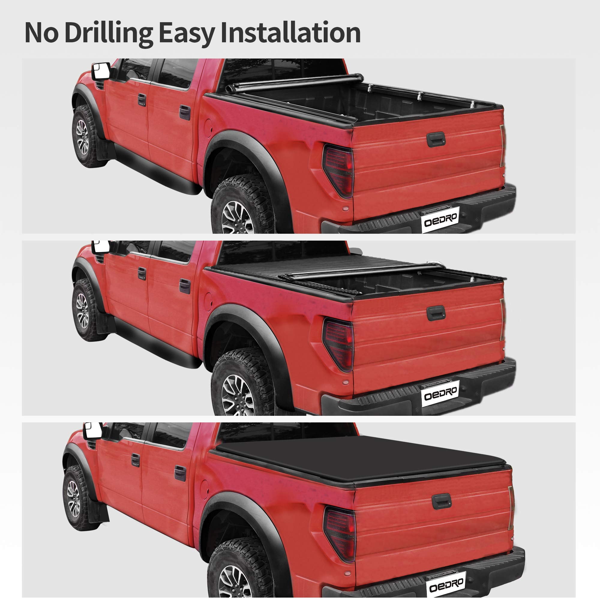 RVNI 5.8 ft Soft Roll Up Truck Bed Tonneau Cover for 2019-2023 2024 2025 Chevy Silverado/GMC Sierra 1500