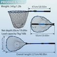 thumbnail image 6 of Telescoping Rubber Fishing Net with Handle 64"/46“ Long Silicone Large Fish Landing Net Kayak/Fishpond/Saltwater Extendable Fishing Gear Accessories, 6 of 7