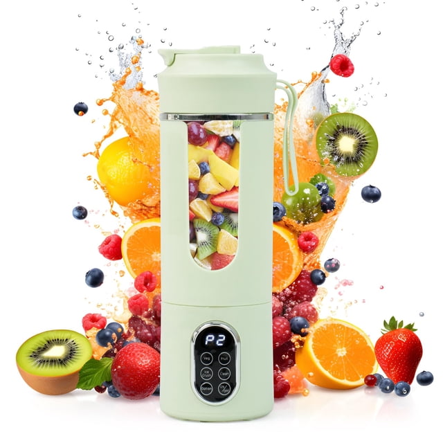 530ML Portable Blender,Mini Portable Electric USB Juicer,Small Personal Blender for Smoothies and Shakes,With Automatic Cleaning Function,Multi-Purpo