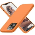 thumbnail image 1 of IBAOLEA Designed Phone Case iPhone 13 Pro Max, Silicone Ultra Slim Shockproof Protective Phone Case with [Soft Anti-Scratch Microfiber Lining], 6.7 inch, Kumquat, 1 of 7