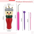 thumbnail image 4 of Wooden French Knitter Tool Set – DIY Yarn Knitting Spool for Craft Projects – Knitting Dolly Set – Perfect for Beginners and Craft Enthusiasts, 4 of 5