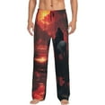 thumbnail image 1 of Lsque Lone Rider Under Red Sky Print Men's Pajama Pants, Lounge Pant - Comfortable Home Wear,Elastic Waistband, Stylish Design-Large, 1 of 6