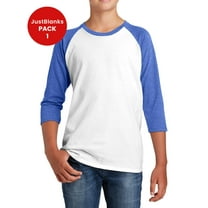 JustBlanks Youth 3 4 Sleeve Raglan Comfortable Lightweight Baseball T Shirt for Kids