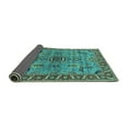 thumbnail image 2 of Ahgly Company Indoor Round Oriental Turquoise Blue Industrial Area Rugs, 8' Round, 2 of 4