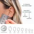 thumbnail image 6 of ChicSilver Huggie Earrings for Women 10MM White Gold Plated Hoop Earrings for Women Hypoallergenic Earrings, 6 of 10
