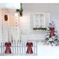 thumbnail image 5 of Large Christmas Bow for Wreath, Red Black Buffalo Plaid Bows for Front Door Wall Fence Decor, Snow Wreath Bow Tree Topper for Winter Party Decoration Supplies, 5 of 14