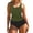 Army Green, variant on Women Color Block Bikini Set with Wrap Skort Cute Two Piece Swimsuit Bath Suit Summer Beach Swimwear Trendy Outfit
