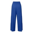 thumbnail image 6 of Womens High Waisted Wide Leg Pants with Tie Detail Patchwork Design Casual Comfortable Trendy Lounge Trousers, 6 of 7