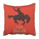thumbnail image 1 of ABPHQTO West Western Cowboy Riding Wild Horse On Red Country Animal Bronco Farm Hat Lasso Man Funda de almohada 50x50 cm, 1 of 1