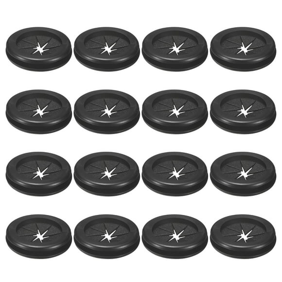 Uxcell 16-Pack Rubber Grommets for Wiring 32mm Petal-Shaped Desk Hole Grommet
