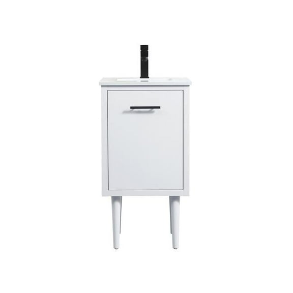 24 in. Single Bathroom Vanity, White
