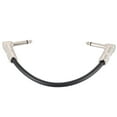 thumbnail image 3 of Cable de audio ammoon AC-10 15cm / 0.5 Pies Parche Guitarra Pedal de Efecto Cable de la Cuerda del Instrumento 1/4 Pulgadas de Plata 6.35 Enchufe de Ángulo Recto PVC Tomshoo Cable de audio, 3 of 4