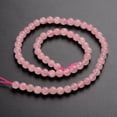 thumbnail image 2 of 1 Strand Round Natural Rose Quartz Gemstone Bead Strands 6mm hole: 1mm 59~61pcs/strand 14.9 inch, 2 of 2