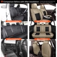 thumbnail image 5 of DIKSOAKR Car Seat Covers for Infiniti QX60 2014-2020 :5 Seats Breathable Comfort Waterproof Leather Automotive Seat Covers Protector Beige,Full Set(2 Row 5 Seats), 5 of 8