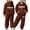Coffee, variant on Child Toddler Boys Girls Long Sleeve Solid Warm Hoodie Pullover Tops Pants Kids Outfits Sweat Suit