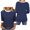 Navy womens fall tops a1, variant on thefmos Women's Fall Winter Round Neck 3/4 Sleeve Solid Basic Casual Pullover Tops Tshirt Comfy Loose Fit Blouses for Women Cute Trendy Everyday Wear Business Work Clothes, Black M