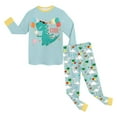 thumbnail image 5 of Hessimy Toddler Boys Girls Spring Summer 2Pcs Long Sleeve Pullover Tops Soft Casual Pants Sweatsuit Set, Pullover Casual Set(Light Blue,5-6 Years), 5 of 5