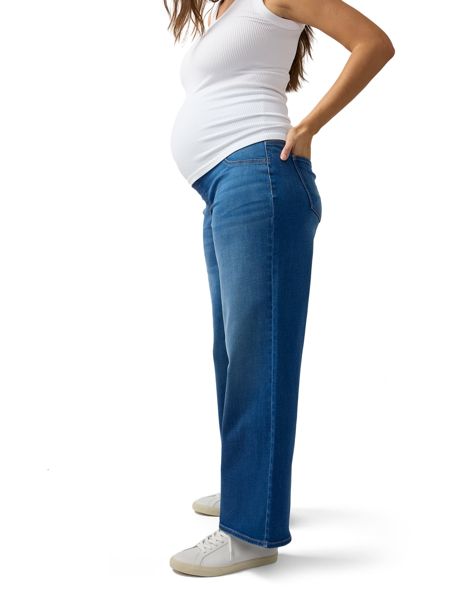 Ingrid & Isabel For Every Belly Maternity Wide Leg Jeans, Size S-XXL