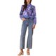 thumbnail image 2 of Camisa de mujer de botones INSPIRE CHIC con estampado floral, de manga larga, cuello puntiagudo, top de oficina, color púrpura, 2 of 5