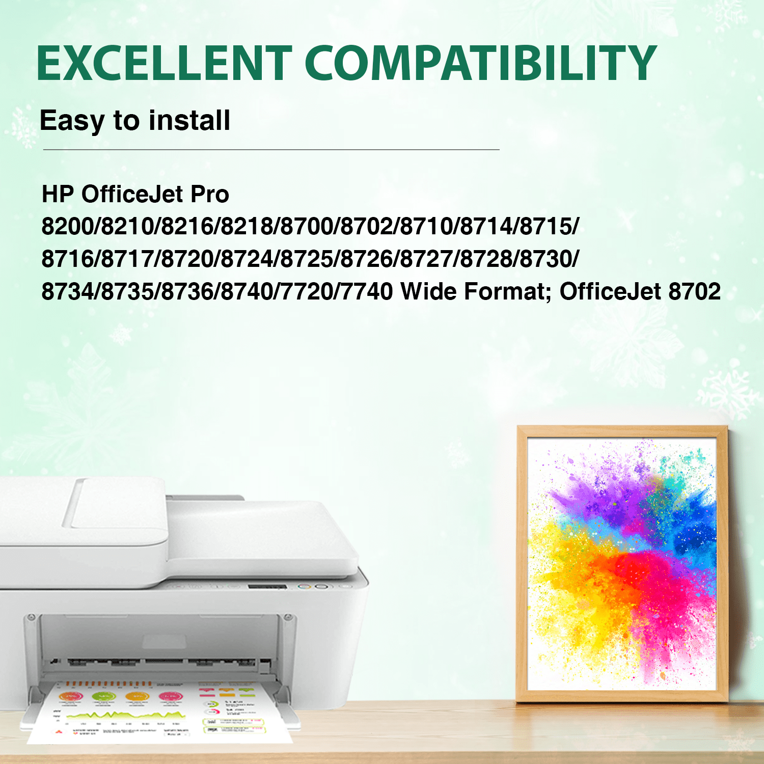 952XL Ink Cartridges Compatible for  HP 952 Ink Cartridge Combo Pack for OfficeJet Pro 8710 7740 8720 8715 8210 8703 8702 Printer (Black,Cyan, Magenta,Yellow)