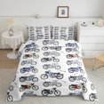 thumbnail image 2 of Erosebridal Literie pour Garçons Dirt Bike Ensemble de Couette Grand, Couette de Sport Extrême pour Motard, Réversible 3 Pcs, Réversible, 2 of 7