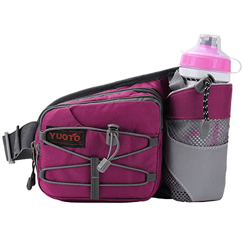 Womens Water-resistant Fanny Pack with Water Bottle Pocket Fishing Bag All Phone 